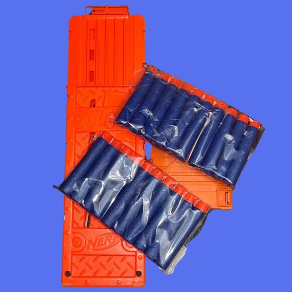 2 Nerf Soft Bullet Reload Clips 18 Clip & 8 Clip Plus NIP 24 Bullets - Picture 1 of 2
